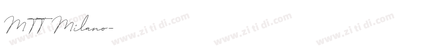 MTT Milano字体转换